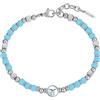 Clondo Bracciale Uomo Donna Lazio in Acciaio - Collezione Ufficiale Calcio - Accessorio Elegante e Sportivo con Logo - Idea Regalo per Tifosi - Vari Modelli Disponibili (Beads Sky Lazio Classic)