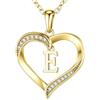 TINGN Collana in oro da donna con lettere, placcata in oro 14 carati, a forma di cuore, con lettere dalla A alla Z, regalo di compleanno, regalo personalizzato per donne, ragazze, fidanzate, donne