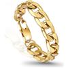 PROSTEEL Bracciale Uomo 13MM Larghezza Oro Cubana Catena Tridimensionale Bracciali Braccialetto Catena Spessa Design Moderno Struttura Stabile Confezione Regalo
