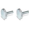 Ganter Normelemente | Viti a testa zigrinata piatte | Viti a testa zigrinata (forma bassa) | DIN 653-M10-20-ZB | 2 pezzi | acciaio zincato | Filettatura: M10 x 20