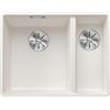 BLANCO SUBLINE 340/160-F - Lavello da cucina filo-top doppio per basi di lavello con larghezza di 60 cm - SILGRANIT - Bianco - 523571