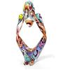 Jauhmui Scultura moderna del pensatore, decorazione con figura di pensatore colorato, ornamenti creativi con graffiti colorati, resina artistica astratta, statue, arte minimalista, per soggiorno, camera da