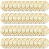 CHROMACRAFT 40 Tovagliette Rotonde in Lamina d'oro, Tovagliette Vuote in Rete, Decorazioni per La Tavola delle Feste, Adatte per Compleanni, Matrimoni E Feste.