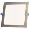 ONSSI Piastra LED 20 W quadrata 220 x 220 mm bianco freddo (CCT regolabile in bianco neutro-caldo) pannello in nichel, super sottile incassato, telaio argentato, Downlight