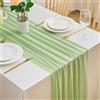 Ardjxue Runner da Tavolo Chiffon Verde Salvia 75 x 220 cm Elegante Runner Tavola Primavera Moderno Lavabili Tovaglia Decorazione per Matrimoni Festa Matrimoni Festività Compleanno Baby Shower