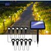 Weiongppy Luci Solari da Giardino, Faretti a Terra LED Incasso, 2 in 1 Luce 3000K Luci Solari da Giardino, IP44 Design Impermeabile per Prato Vialetto Scala Paesaggio, Luce Bianca Fredda ad Energia Solare