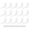 PATIKIL 4,5mm Lampada Paralume Clip per Soffitto Lampade, 15 Coppia Fisso Fibbia Luce Apparecchio Accessori Plastica Bianco