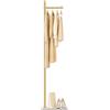 Yawinhe Appendiabiti da Terra, Metallo Attaccapanni Autoportante, Moderno Mensola Sospesa, Stand Appendiabiti per Ingresso, Corridoio, Entrata, 39×26×174cm, Dorato, SMJ101J