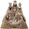DRW Mistero piramide imitando legno con re marrone e oro 21x6x20 cm