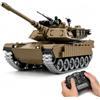 AoreSpty Carro Armato Telecomandato 1:18 M1A2 con Sparo di BB e Bombe d'Acqua, Macchina Radiocomandata con Fumo Suono e Luci, Telecomando 2.4GHz, Regalo per Bambini