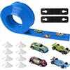 SUPRBIRD Pista Macchinine Bambini 4.5M, Circuito Auto con 4 Macchinine, Rampa, Sacchetto di Ricarica, Ventose, Regalo per Bambini e Bambine dai 3 Anni in Su