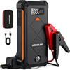 Acmount Avviatore Batteria Auto, 7000A Booster Avviatore Auto per(12L Gas/10L Diesel), Starter Batteria Portatile Jump Starter con LED/LCD Booster Avviamento