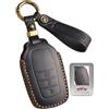 ontto Custodia per chiavi in stile retrò, adatta per Toyota CHR GR Sport 2023 Yaris Cross 2025 Hybrid Corolla Touring Sports 2024 in pelle, telecomando per chiavi auto, custodia per chiavi a 2 tasti