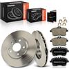 Frankberg set freni incl. 2 dischi freno + 4 pastiglie freno anteriori | Compatibile con: Classe B W245, Classe A W169