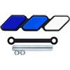 Ieron TRD Stemma decorativo per griglia - Emblema tricolore compatibile con Tacoma, 4Runner, Tundra, Sequoia, Rav4, Highlander, accessori decorativi per auto e camion (blu)