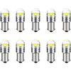 SOFOC BA9S LED Bulb White 6000K 12V AC/DC Lampadina per Plafoniera, Luci di Lettura, Luce Targa, Baule, Luci di Cortesia BA9 53 T4W 10Pcs