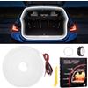 Starvortex Striscia LED per Bagagliaio Auto da 4m, Luce LED Bianca Costante per Bagagliaio con Connettore a Spina, Striscia in Silicone Flessibile e Tagliabile per Interni Auto per Berline SUV Camion