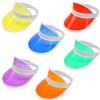 KAYSENSUK 6 Visiere Parasole Neon, Unisex Sport Neon Visiera Solare per Uomini Donne, Visiere in plastica Cappello da Sole retrò per Il Golf, Sun Visor cap per Pub, Golf, Tennis