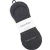Calvin Klein No Show Liner Calze Uomo EU43/46 Grigio Melange, Confezione 2 Paia
