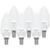 ORALUCE Lampadine LED E14 Luce Calda 3000K, Lampadina E14 5w Equivalenti a 40W, 545 Lumen, Forma a Candela C37 E14 LED, Risparmio Energetico, Non Dimmerabile, 6 Pezzi