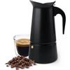 Royal Swiss Caffettiera Italiana 6 Tazze, Nero, Percolatore, Sicuro ed Efficiente. Adatto a qualsiasi fuoco, anche a induzione.
