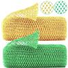 PacuM 2 Pezzi African Net Sponge Spugna Africana Doccia Spugna a Rete Africana Naturale Spugne Doccia Nylon Estensibile Fino 160CM per Bagno L'Esfoliazione Scrub Massaggio (Verde+Giallo)