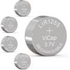 ViCep 5-Pack Batteria ricaricabili LIR1255 LIR1254 CP1254 3,7 V 60 mAh agli ioni di litio a bottone ad alta capacità per auricolari WF-1000XM3