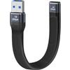 YINGAYOU Prolunga USB Piatta Maschio Femmina 10Gbps Cavo USB A Maschio C Femmina Piatto 100 W 20 V 5 A Supporta Audio & Video 4K@60Hz, per Telefoni, Laptop, PC (A a C, 13 cm)