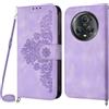 Netany Cover per Huawei Honor Magic 5 Pro con Cordino, Flip Portafoglio Custodia in Pelle, [2 Porta Carte][Chiusura Magnetica],Custodia Libro Antiurto Cover con Laccio per Honor Magic 5 Pro (Viola)
