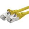 1aTTack.de 1aTTack - Cavo Patch di rete CAT 5e con schermatura FTP con 2 spine RJ45 giallo 0,5 m