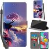 PHINIENLAND Cover per Samsung Galaxy A51 / M40s custodia portafoglio Alberi | 3 scomparti carte, 1 tasca banconote, Chiusura magnetica, Supporto, Pelle PU flip cover per Samsung A51