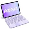 Inateck Custodia Tastiera per iPad 11a/10a Gen, iPad 10a (10,9)/11a Gen (2025 A16), Air 11 M4/M3/M2, Air 6/5/4a, Pro 11 4a-1a, Tastiera Ultralight Rimovibile con Touchpad,Viola AceTouch