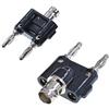 Oiyagai 2Pcs Adattatore Coassiale RF Spaccatore BNC Femmina a Doppia Banana Maschio Plug Jack Binding Post