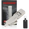 PSSDGOOD Chiavetta USB da 512 GB, veloce da 550 MB/s, 2 in 1, disco rigido esterno USB 3.2 Gen2, Gen2, memoria per telefoni cellulari con interfaccia Type-C/tablet, Windows/Mac