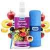 Blum Manufaktur Blum 250ml Detergente PROFUMATO per schermi FRUIT BOWL + panno microfibra 30x30cm - Pulitore schermo TV, laptop, notebook, PC, monitor, smartphone - Pulizia senza aloni per pulire, pulisci