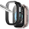 Msiall [2 pezzi] nero Transparent con Pellicola Protezione Schermo Vetro Temperato per honor watch 4, 9H Durezza PC Case,Bumper,Sottile Case Protettiva Completa per Smart honor watch 4