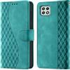 CaseGla Cover per Samsung Galaxy A22 5G Case PU Pelle Custodia RFID Blocco Kickstand Chiusura magnetica Slot per Schede Portafoglio Flip Custodia per Samsung A22 5G Cover,Turquesa