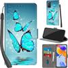PHINIENLAND Cover per Redmi Note 11 Pro 5G PU Pelle Custodia Flip Turquoise