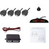 Cocar Sensore di Parcheggio Kit Desplay LED Acustico Auto Reverse Backup di Sistema + 4 Sensori(grigio)