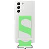 Samsung Silicone Cover with Strap custodia con fascia per Galaxy S21 FE 5G, White