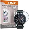 REY Pack 3X Pellicola salvaschermo per Samsung Galaxy Watch 46mm 2018, Pellicole salvaschermo Vetro Temperato 9H+, di qualità Premium