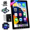 Zomolither Stereo 1 DIN con Schermo con CarPlay Wireless Android Auto, 10,1 Pollici Touchscreen Rotante HD Bluetooth Supporta Mirror Link con Telecamera Posteriore FM Ingressi USB/TF/AUX, SWC