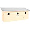 Esschert Design NK85 - Casetta per uccelli orizzontale in legno con tetto in metallo, 47