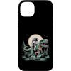 Cosmic Dino Apparel Co Funny Space Desig Custodia per iPhone 14 Plus Astronauta Cavalcando T-Rex Dinosauro Spazio Luna Galassia Uomini Donne