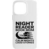 Bookworm Night Reading Book Lover Custodia per iPhone 14 Pro Max Lettura notturna Lettura di storie forti Notti calme
