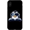 Virtual Penguin Gaming Art Designs Custodia per iPhone XS Max Cool Cartoon Penguin VR Gamer Rilassante Design