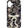 Watercolor Hearts Hugz Custodia per iPhone 16 Plus Chinoiserie Fiocco gotico scuro romantico nero floreale