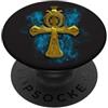Segni e simboli Arte egiziana dorata Ankh PopSockets PopGrip Adesivo