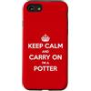 Funny Potter Tees & Gifts Custodia per iPhone SE (2020) / 7/8 Keep Calm and Carry On I'm a Potter - Divertente
