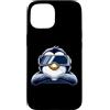 Virtual Penguin Gaming Art Designs Custodia per iPhone 15 Cool Cartoon Penguin VR Gamer Rilassante Design
